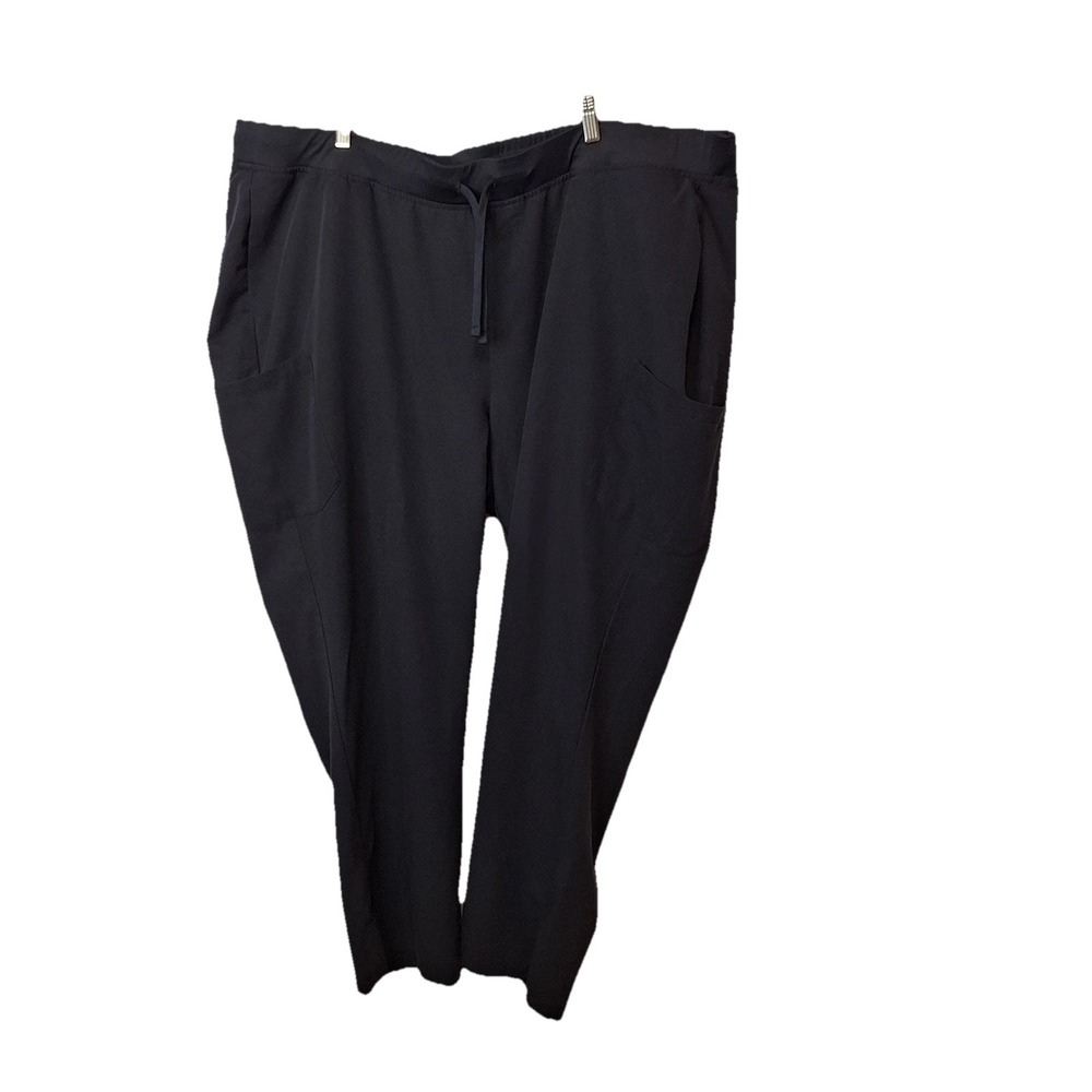 Mandala Women's 4XL Black Pullon Scrub Pants Equa Tek Technology Pockets Medical